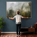 Misty Mountain Canvas Print, Foggy Pine Trees Nature Wall by MyGreatCanvas | Canvas Wall Art Prints | Photo Prints & Wall Decor