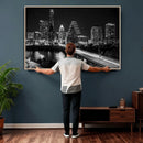 Austin Skyline Wall Art Canvas Print, Austin Downtown Night by MyGreatCanvas | Canvas Wall Art Prints | Photo Prints & Wall Decor