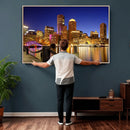 Boston Wall Art Canvas Print, Boston City Downtown Night by MyGreatCanvas | Canvas Wall Art Prints | Photo Prints & Wall Decor