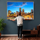 Boston Wall Art Canvas Print, Boston City Downtown Night by MyGreatCanvas | Canvas Wall Art Prints | Photo Prints & Wall Decor