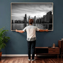 Chicago Wall Art Canvas Print, Chicago City Downtown Night by MyGreatCanvas | Canvas Wall Art Prints | Photo Prints & Wall Decor