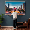 Chicago Wall Art Canvas Print - Chicago City Downtown Night by MyGreatCanvas | Canvas Wall Art Prints | Photo Prints & Wall Decor