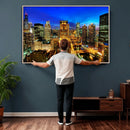 Chicago Wall Art Canvas Print - Chicago City Downtown Night by MyGreatCanvas | Canvas Wall Art Prints | Photo Prints & Wall Decor