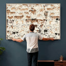 Farmhouse Longhorn Wall Art Canvas Print - Abstract Farm by MyGreatCanvas | Canvas Wall Art Prints | Photo Prints & Wall Decor