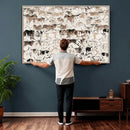 Abstract Texas Cow Canvas Print for Cabin and Western Home by MyGreatCanvas | Canvas Wall Art Prints | Photo Prints & Wall Decor