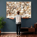 Farmhouse Bighorn Sheep Wall Art Canvas Print - Abstract by MyGreatCanvas | Canvas Wall Art Prints | Photo Prints & Wall Decor