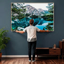 Alpine Mountain Lake Wall Art Canvas Print – Turquoise by MyGreatCanvas | Canvas Wall Art Prints | Photo Prints & Wall Decor