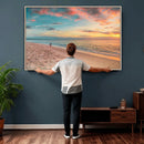 Beach Walk Wall Art Canvas Print – Soft Coastal Photography by MyGreatCanvas | Canvas Wall Art Prints | Photo Prints & Wall Decor