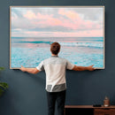 Ocean Wave Wall Art Canvas Print, Pastel Surf Seascape by MyGreatCanvas | Canvas Wall Art Prints | Photo Prints & Wall Decor