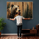 Grizzly Bear Wall Art Canvas Print, Rustic Wildlife Bear by MyGreatCanvas | Canvas Wall Art Prints | Photo Prints & Wall Decor
