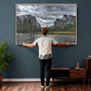Yosemite Valley River Wall Art Canvas Print, Granite Cliffs by MyGreatCanvas | Canvas Wall Art Prints | Photo Prints & Wall Decor