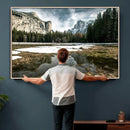 Yosemite Valley Mountain Wall Art Canvas Print, Granite by MyGreatCanvas | Canvas Wall Art Prints | Photo Prints & Wall Decor