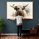 Abstract Highland Cow Wall Art Canvas Print, Rustic Farm by MyGreatCanvas | Canvas Wall Art Prints | Photo Prints & Wall Decor