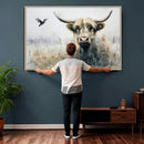 Abstract Highland Cow Animal Wall Art Canvas Print by MyGreatCanvas | Canvas Wall Art Prints | Photo Prints & Wall Decor