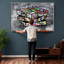 Graffiti Cube Abstract Street Art Wall Art Canvas Print by MyGreatCanvas | Canvas Wall Art Prints | Photo Prints & Wall Decor