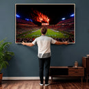Auburn Stadium Wall Art Canvas Print, College Football Night