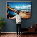 Fishing Boats Wall Art Canvas Print, Coastal Boat Beach by MyGreatCanvas | Canvas Wall Art Prints | Photo Prints & Wall Decor