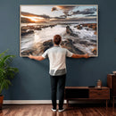 Rocky Coast Ocean Sunset Wall Art Canvas Print, Dramatic by MyGreatCanvas | Canvas Wall Art Prints | Photo Prints & Wall Decor