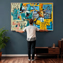 Basquiat Style Bird Bull Graffiti Wall Art Canvas Print, by MyGreatCanvas | Canvas Wall Art Prints | Photo Prints & Wall Decor