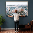 Frosted Fern Wall Art Canvas Print, Soft Winter Botanical by MyGreatCanvas | Canvas Wall Art Prints | Photo Prints & Wall Decor