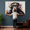 Dj Monkey Wall Art Canvas Print – Colorful Pop Art Banksy by MyGreatCanvas | Canvas Wall Art Prints | Photo Prints & Wall Decor