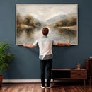Abstract Landscape Wall Art Canvas Print, Modern Lake by MyGreatCanvas | Canvas Wall Art Prints | Photo Prints & Wall Decor