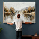 Abstract Landscape Wall Art Canvas Print, Modern Lake by MyGreatCanvas | Canvas Wall Art Prints | Photo Prints & Wall Decor