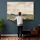 Muted Watercolor Hill Landscape Print — Beige Taupe Cloudy by MyGreatCanvas | Canvas Wall Art Prints | Photo Prints & Wall Decor