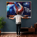 Red Wine Splash Abstract Wall Art Canvas Print, Modern Wine by MyGreatCanvas | Canvas Wall Art Prints | Photo Prints & Wall Decor