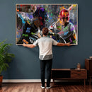 Graffiti Baseball Player Street Art Wall Art Canvas Print by MyGreatCanvas | Canvas Wall Art Prints | Photo Prints & Wall Decor