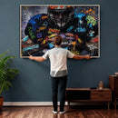 Graffiti American Football Player Street Art Wall Art Canvas by MyGreatCanvas | Canvas Wall Art Prints | Photo Prints & Wall Decor