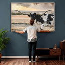 Texas Longhorn Bull Rustic Wall Art Canvas Print by MyGreatCanvas | Canvas Wall Art Prints | Photo Prints & Wall Decor
