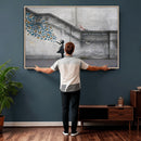 Banksy Girl with Butterflies Street Art Wall Art Canvas by MyGreatCanvas | Canvas Wall Art Prints | Photo Prints & Wall Decor