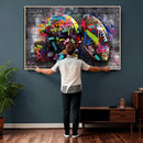 Graffiti American Football Helmet Street Art Wall Art Canvas by MyGreatCanvas | Canvas Wall Art Prints | Photo Prints & Wall Decor