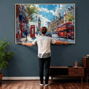 London City Street Wall Art Canvas Print, Big Ben & Red Bus by MyGreatCanvas | Canvas Wall Art Prints | Photo Prints & Wall Decor