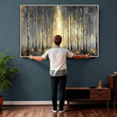 Abstract Birch Forest Wall Art Canvas Print – Modern Gold by MyGreatCanvas | Canvas Wall Art Prints | Photo Prints & Wall Decor