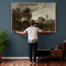 Adolf Dressler Landscape of the Oder River Wall Art Canvas by MyGreatCanvas | Canvas Wall Art Prints | Photo Prints & Wall Decor