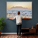 Seagulls Over Ocean Wall Art Canvas Print – Coastal Beach by MyGreatCanvas | Canvas Wall Art Prints | Photo Prints & Wall Decor