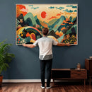 Yayoi Kusama Boho Mountain Landscape Large Wall Art, by MyGreatCanvas | Canvas Wall Art Prints | Photo Prints & Wall Decor