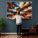 Lyrical Abstrac Wall Art Canvas Print, Orange Blue Abstract by MyGreatCanvas | Canvas Wall Art Prints | Photo Prints & Wall Decor