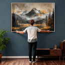 Mountain Lake Canvas Wall Art — Rustic Forest Landscape by MyGreatCanvas | Canvas Wall Art Prints | Photo Prints & Wall Decor