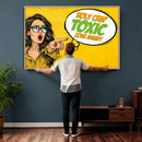 Pop Art Print Bathroom Sign Wall Art Canvas Print — Funny by MyGreatCanvas | Canvas Wall Art Prints | Photo Prints & Wall Decor