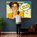 Pop Art Print Bathroom Sign Wall Art Canvas Print — Funny by MyGreatCanvas | Canvas Wall Art Prints | Photo Prints & Wall Decor