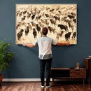 Texas Longhorn Sepia Canvas Wall Art, Western Cattle by MyGreatCanvas | Canvas Wall Art Prints | Photo Prints & Wall Decor