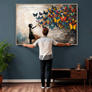 Banksy Graffiti Butterfly Girl Wall Art Canvas Print, Framed by MyGreatCanvas | Canvas Wall Art Prints | Photo Prints & Wall Decor