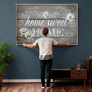 Home Sweet Home Sign Wall Art Canvas Print, Floral Farmhouse by MyGreatCanvas | Canvas Wall Art Prints | Photo Prints & Wall Decor
