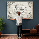 Home Sweet Home Wall Art Canvas Print, Floral Farmhouse by MyGreatCanvas | Canvas Wall Art Prints | Photo Prints & Wall Decor