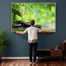 Bamboo Water Flow Black Stone Canvas | Zen Spa Nature by MyGreatCanvas | Canvas Wall Art Prints | Photo Prints & Wall Decor