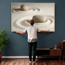Zen Garden Stone Sand Canvas | Japanese Rock Garden Wall Art by MyGreatCanvas | Canvas Wall Art Prints | Photo Prints & Wall Decor