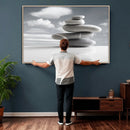Zen Stone Wall Art Canvas Print, Balanced Rock Stack Framed by MyGreatCanvas | Canvas Wall Art Prints | Photo Prints & Wall Decor